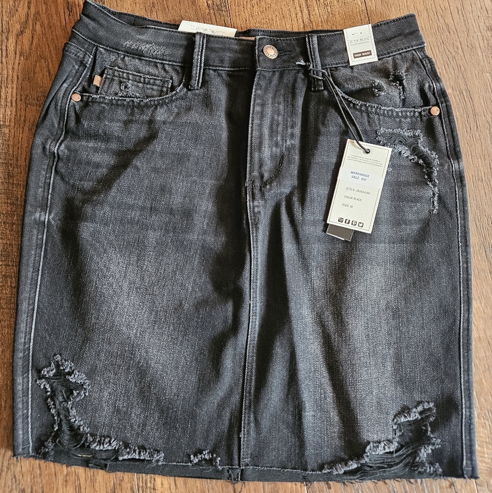 Black Denim Skirt - Judy Blue